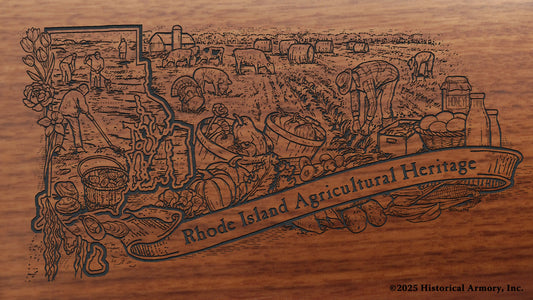 Rhode Island Agricultural Heritage Engraved Rifle Buttstock