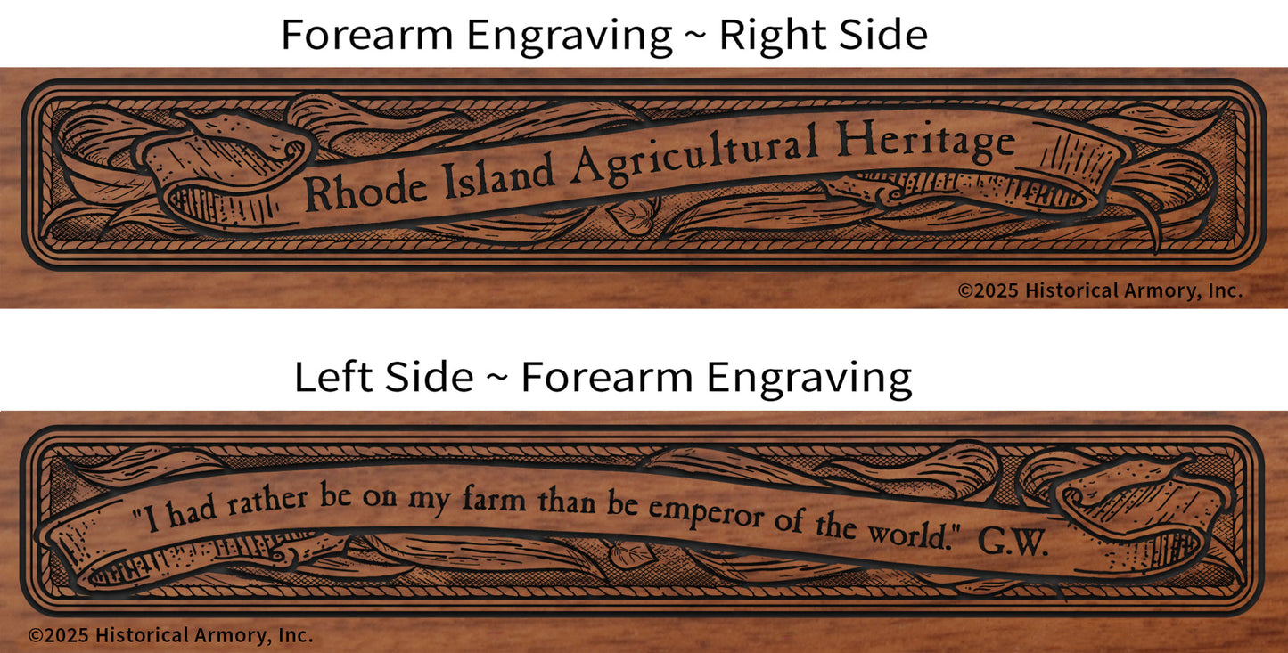 Rhode Island Agricultural Heritage Engraved Rifle Forearm