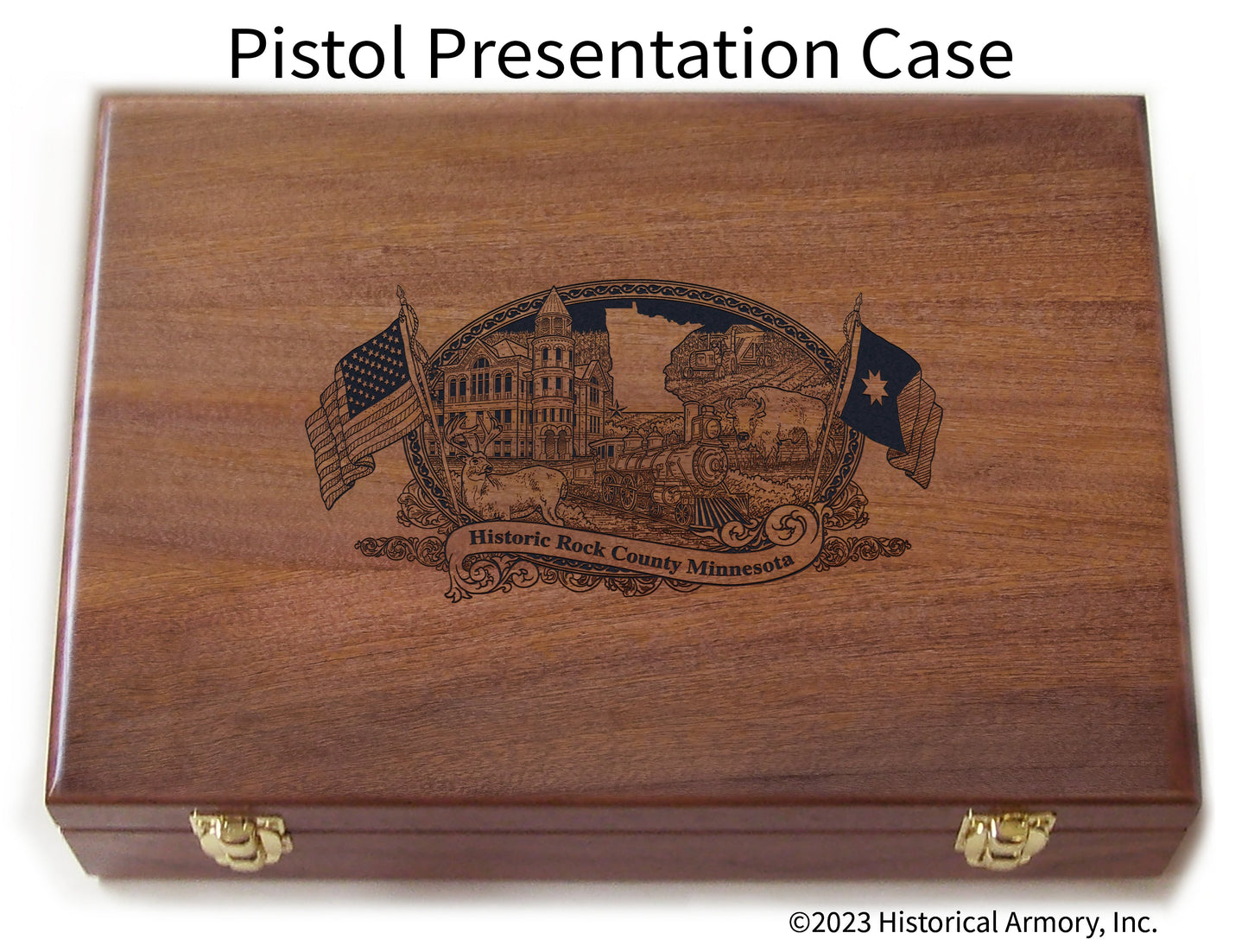 Rock County Minnesota Engraved .45 Auto Ruger 1911 Presentation Case