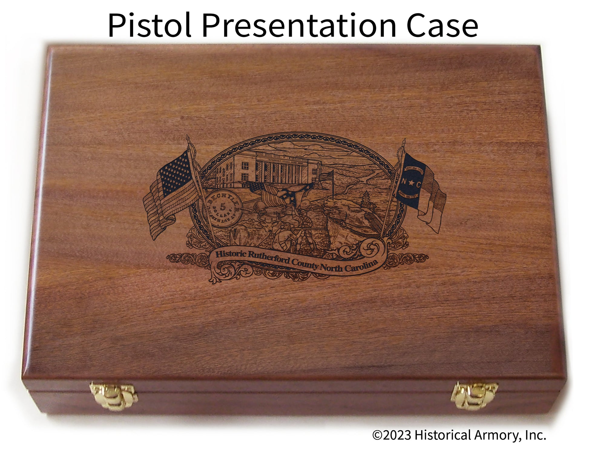 Rutherford County North Carolina Engraved .45 Auto Ruger 1911 Presentation Case