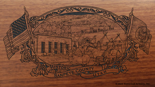 sanpete county utah engraved rifle buttstock
