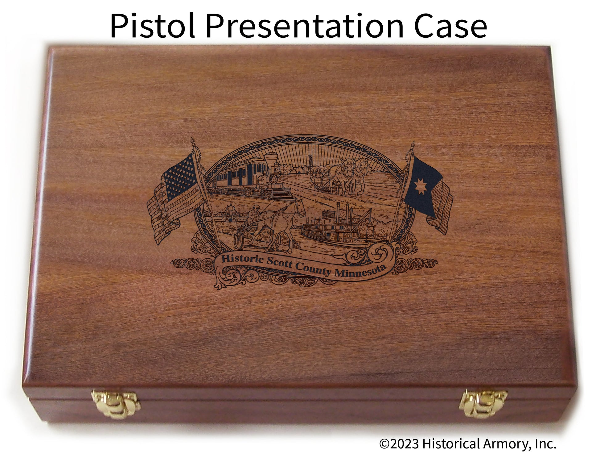 Scott County Minnesota Engraved .45 Auto Ruger 1911 Presentation Case