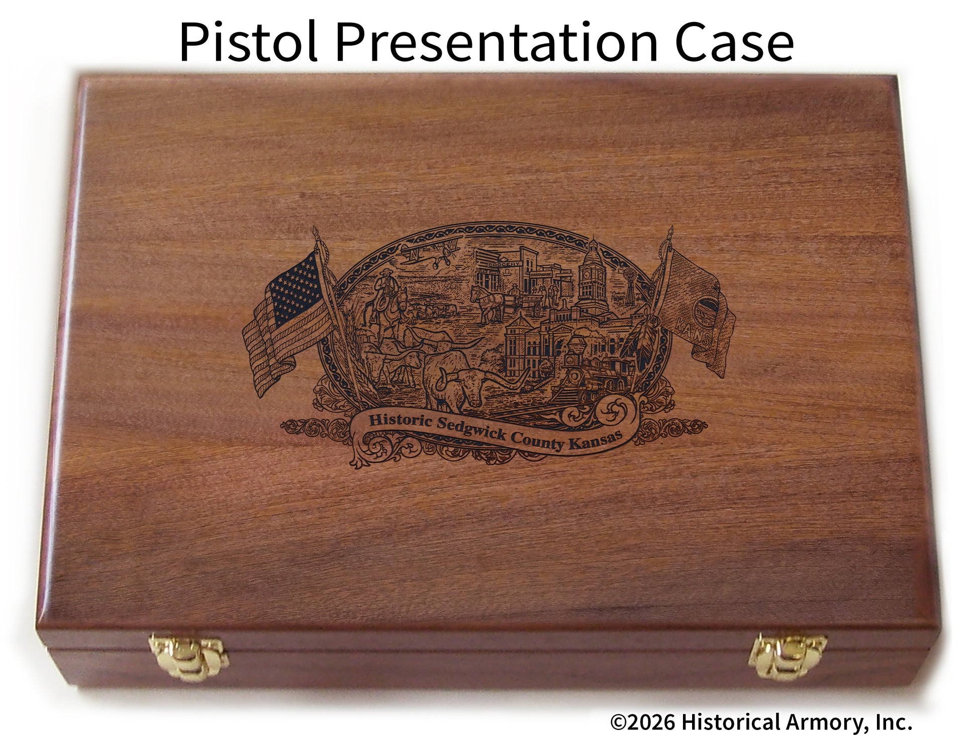 Sedgwick County Kansas Engraved .45 Auto Ruger 1911 Presentation Case