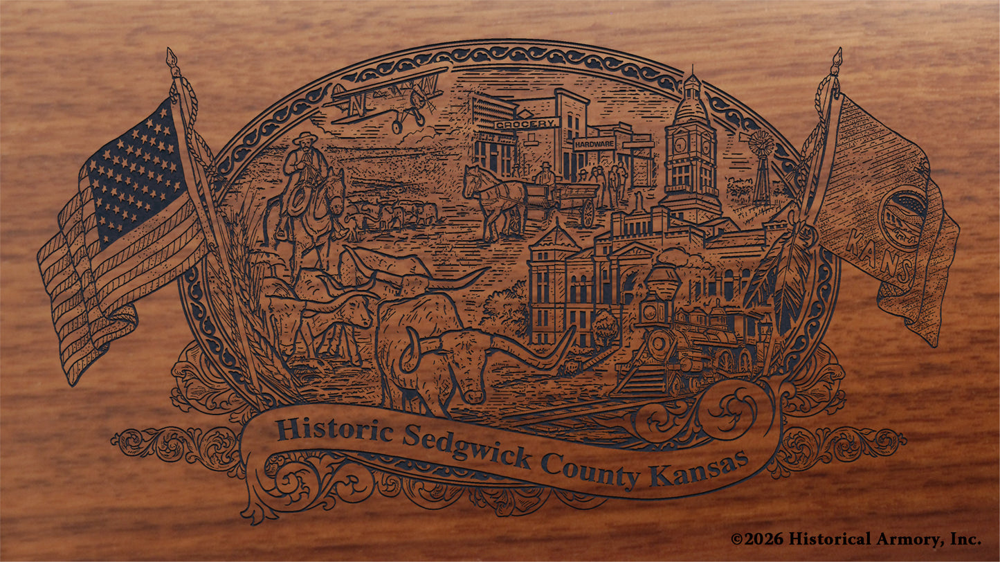 Sedgwick County Kansas Engraved Rifle Buttstock