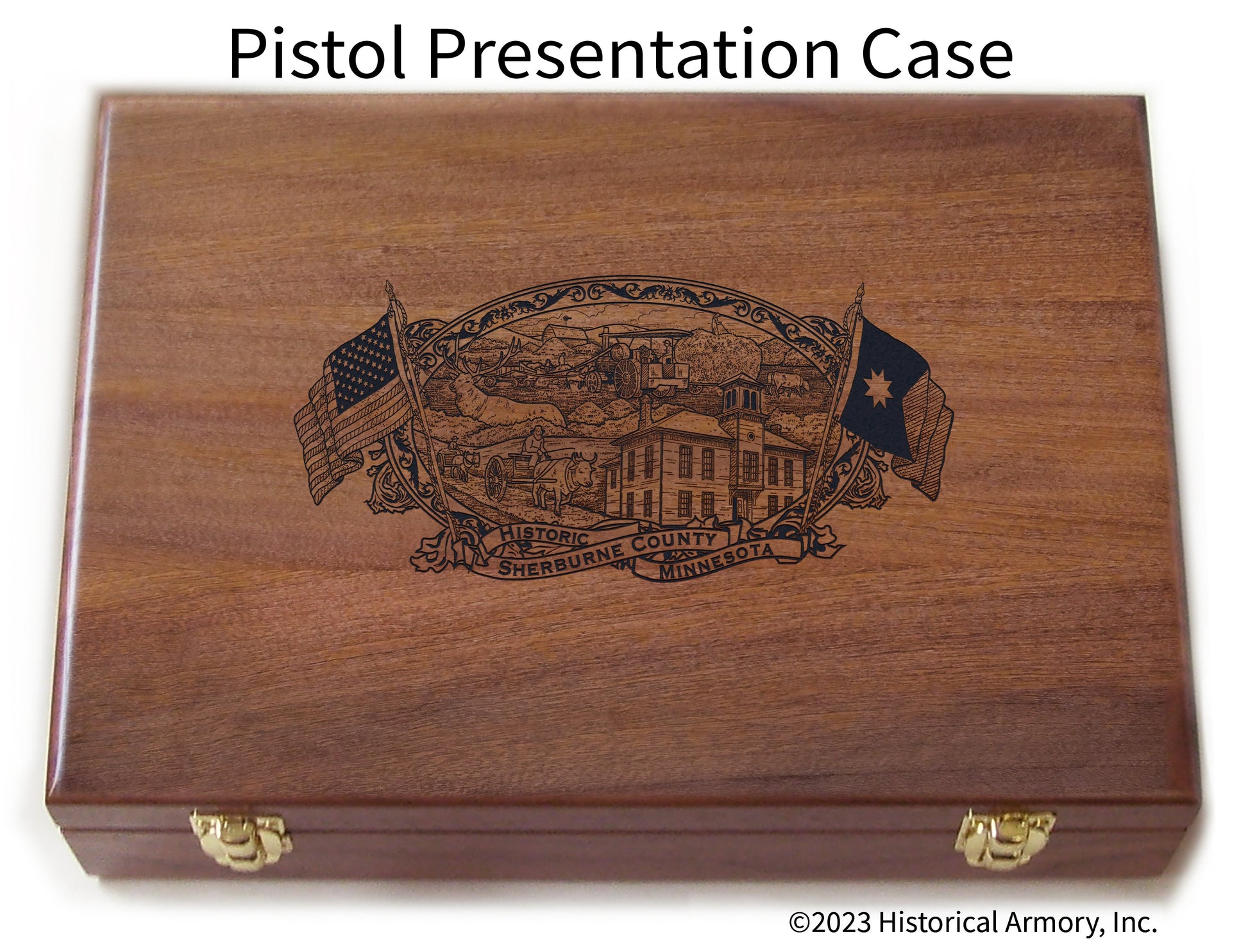 Sherburne County Minnesota Engraved .45 Auto Ruger 1911 Presentation Case