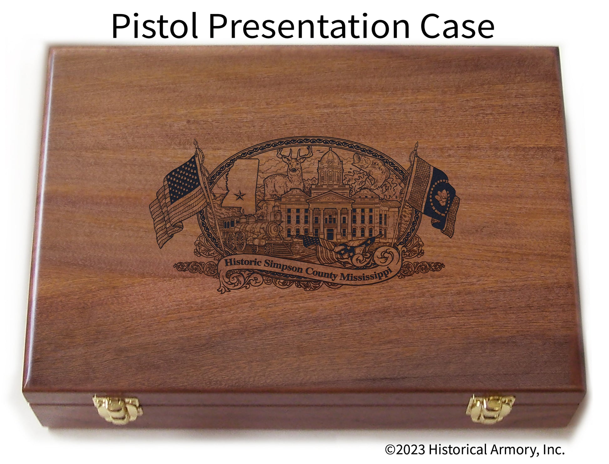 Simpson County Mississippi Engraved .45 Auto Ruger 1911 Presentation Case