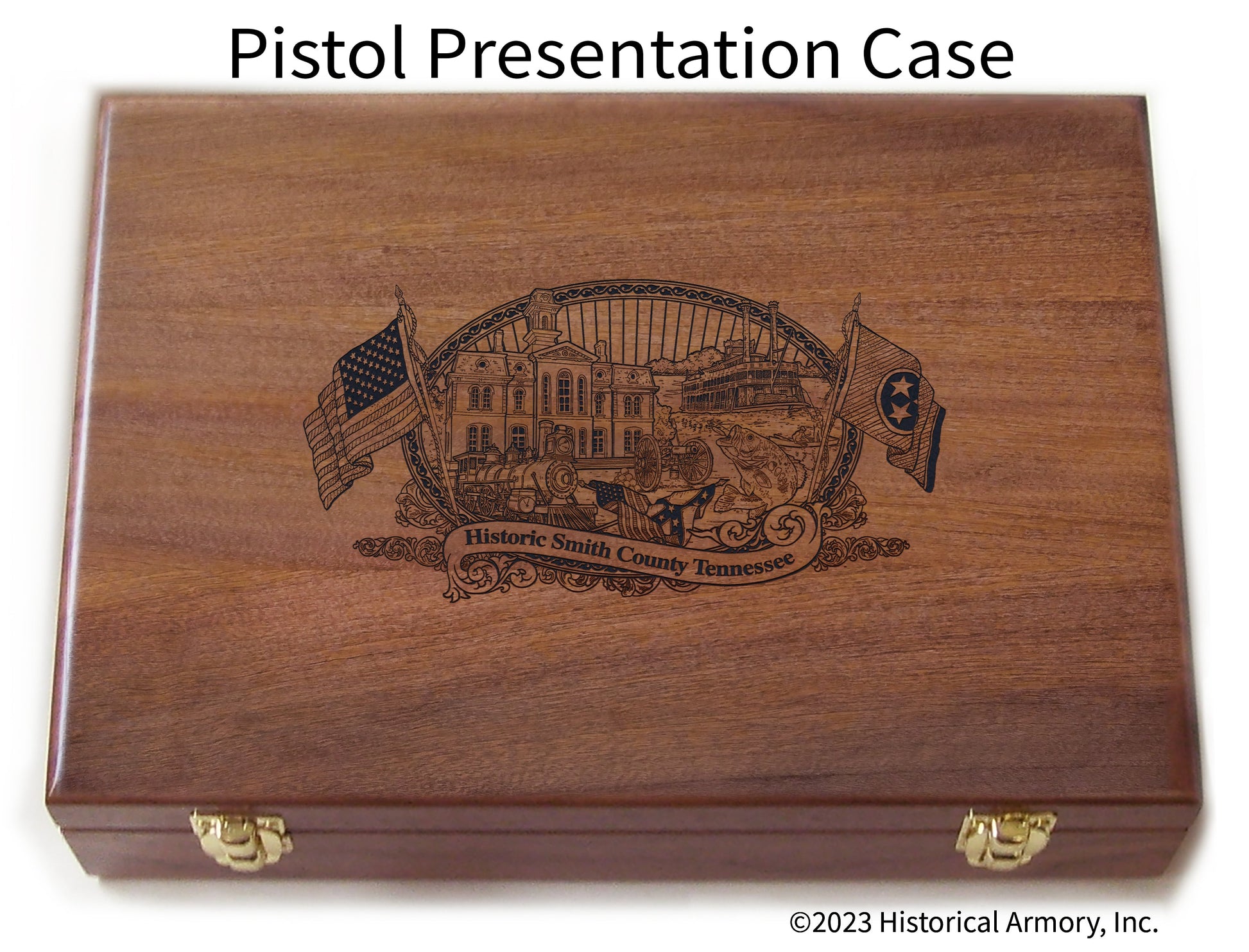 Smith County Tennessee Engraved .45 Auto Ruger 1911 Presentation Case