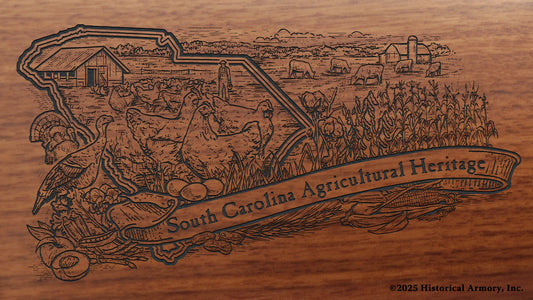South Carolina Agricultural Heritage Engraved Rifle Buttstock