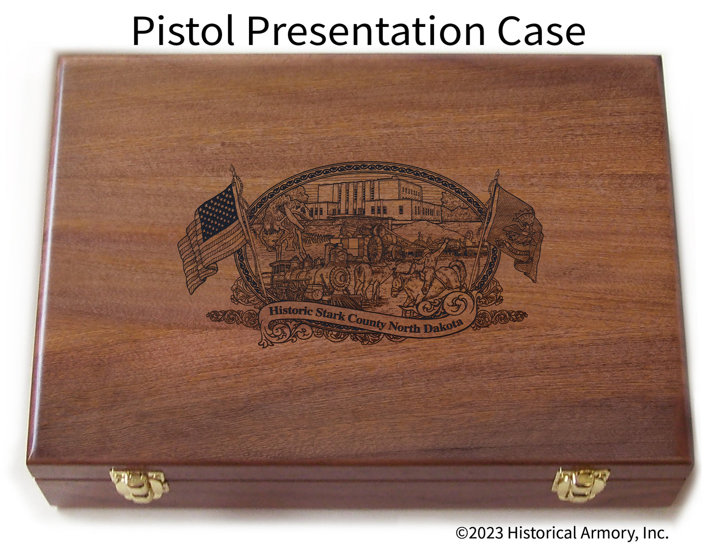 Stark County North Dakota Engraved .45 Auto Ruger 1911 Presentation Case