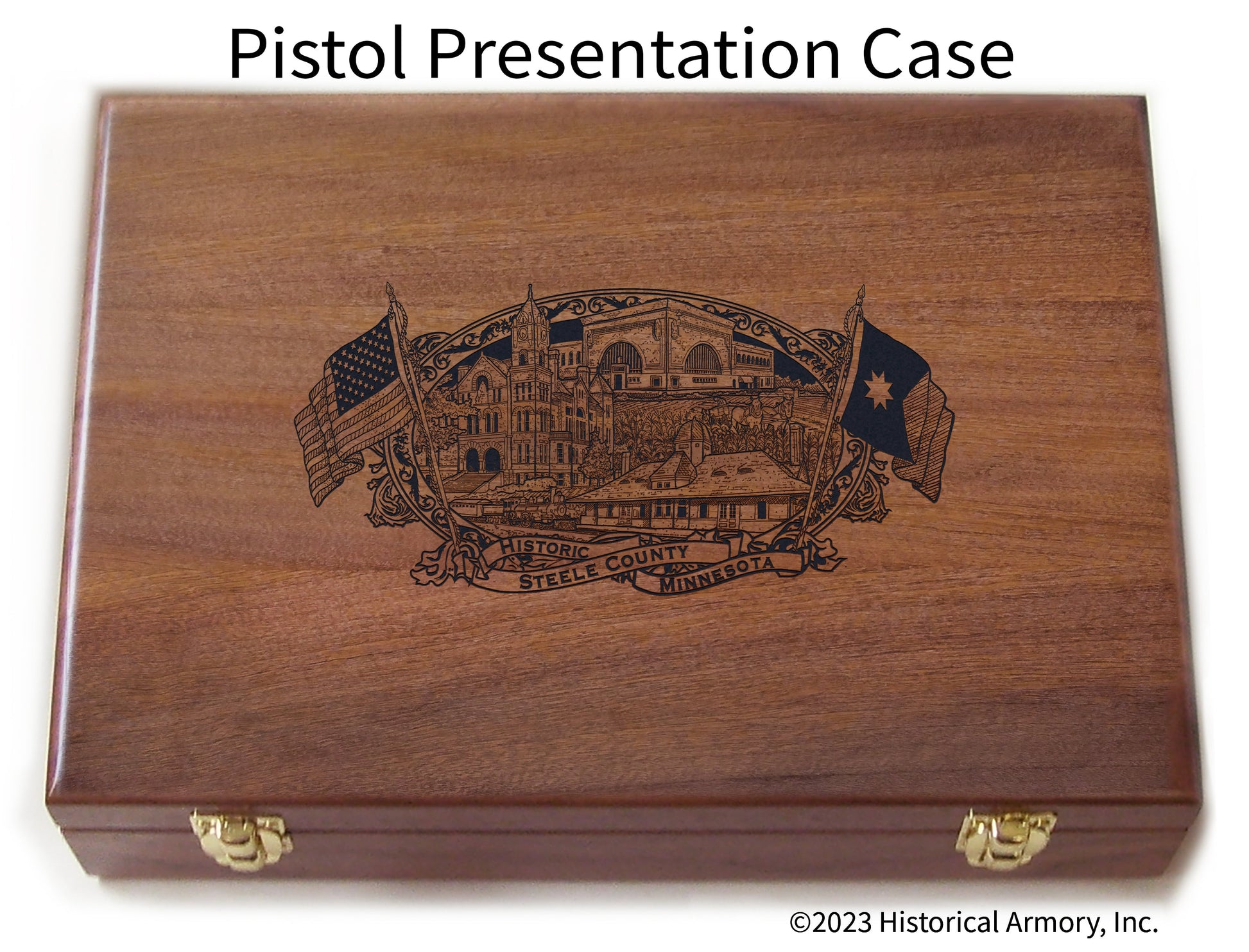 Steele County Minnesota Engraved .45 Auto Ruger 1911 Presentation Case