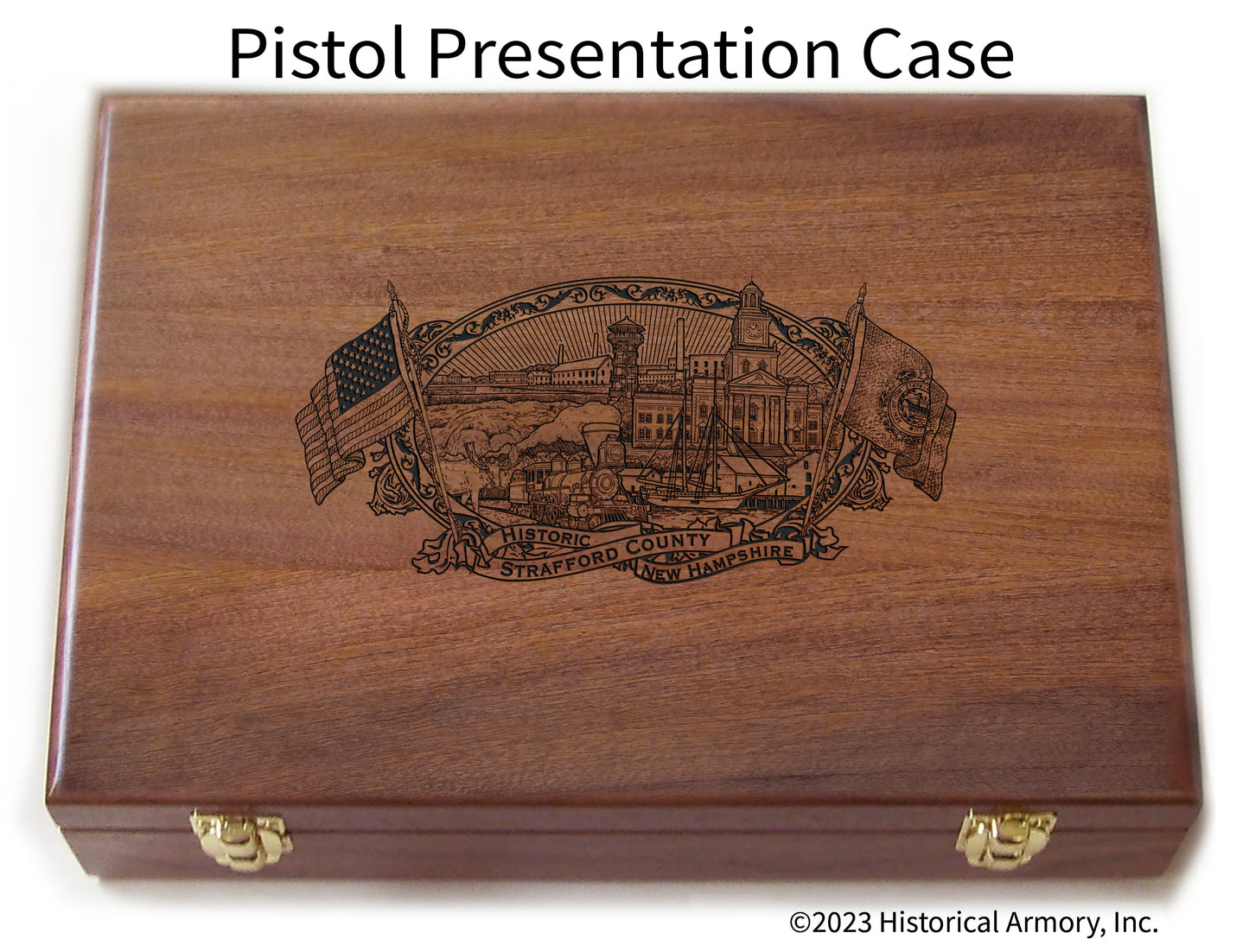 Strafford County New Hampshire Engraved .45 Auto Ruger 1911 Presentation Case