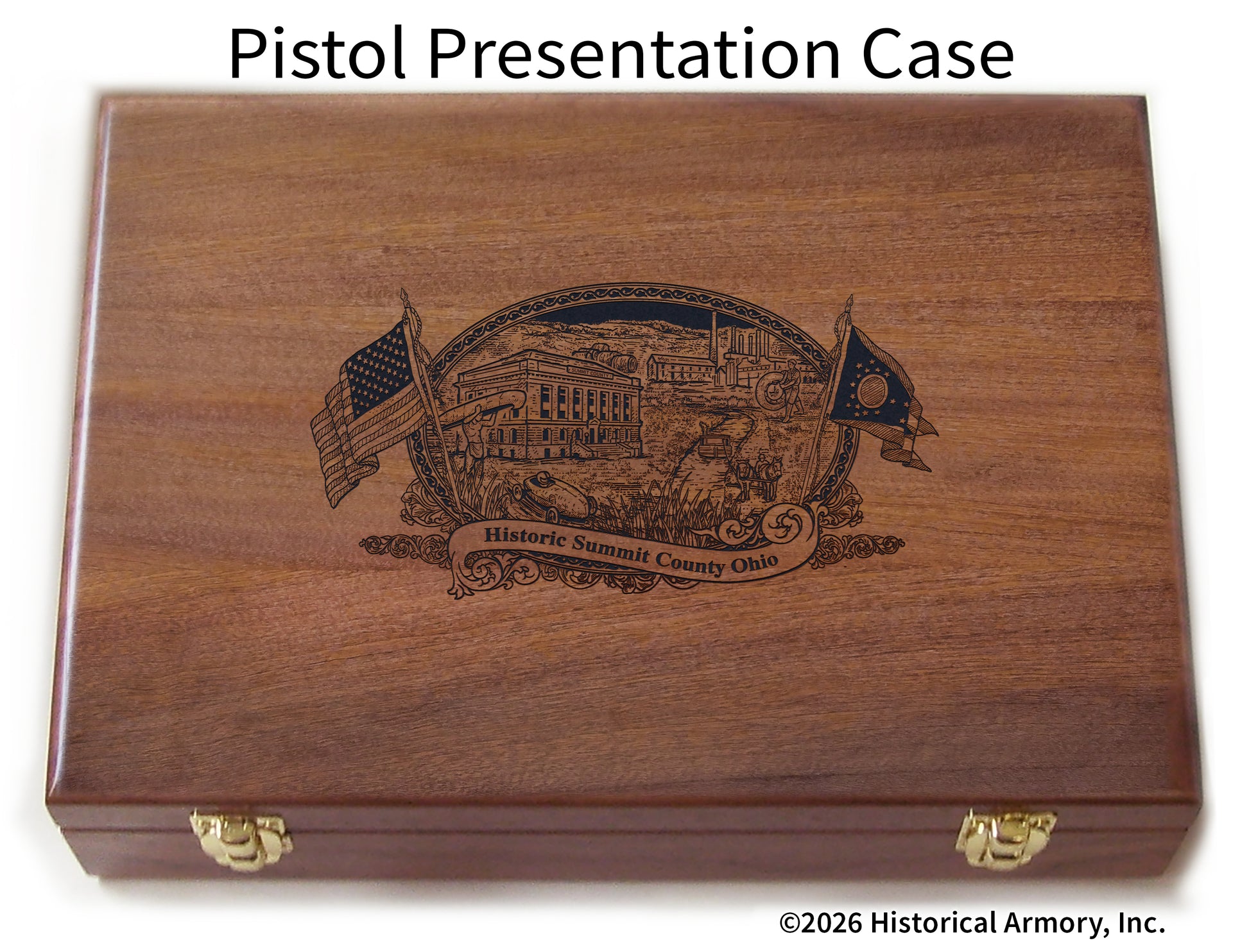 Summit County Ohio Engraved .45 Auto Ruger 1911 Presentation Case