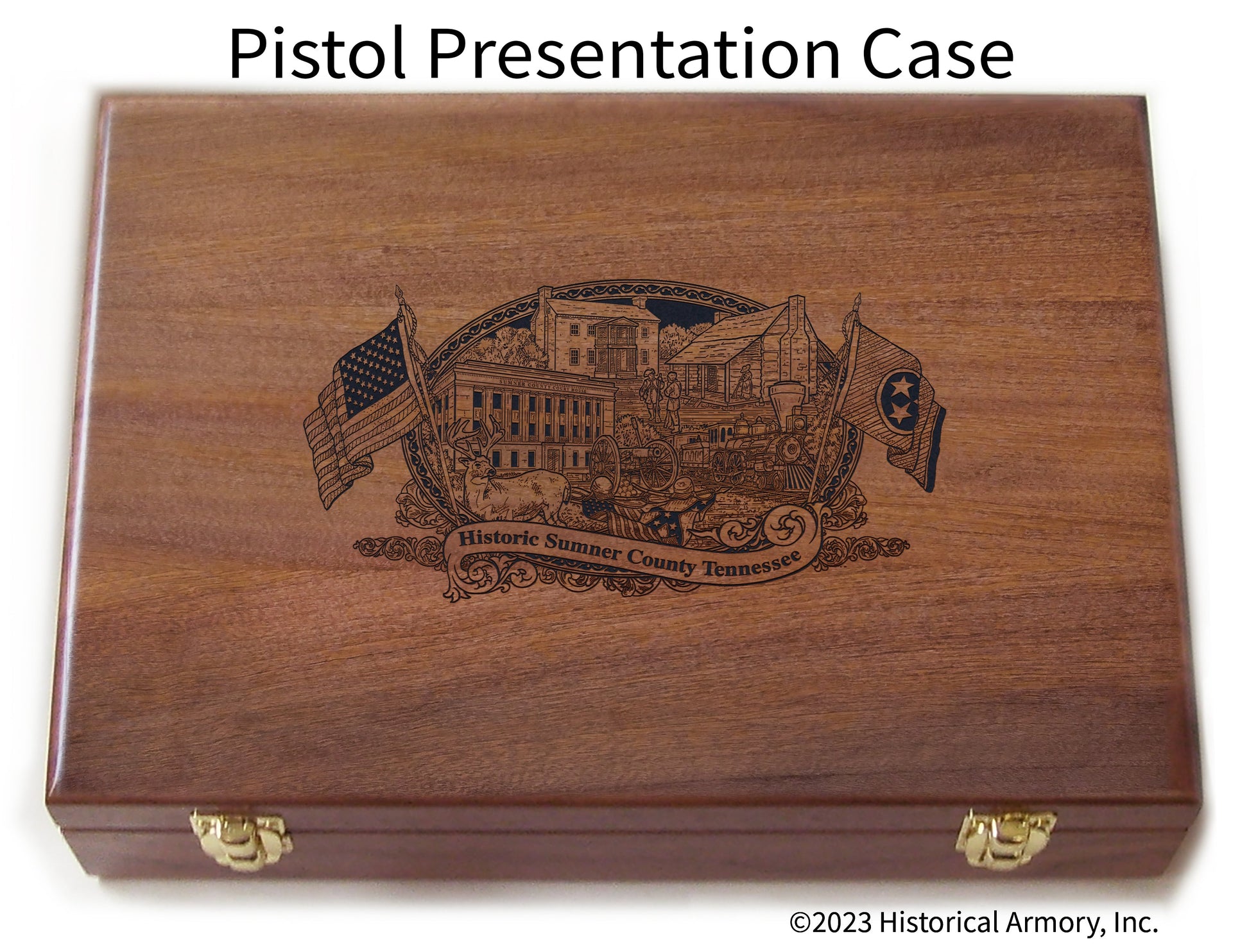 Sumner County Tennessee Engraved .45 Auto Ruger 1911 Presentation Case