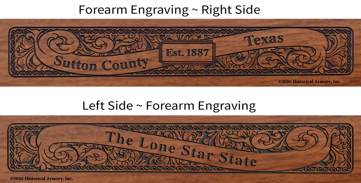 Sutton County Texas Engraved Rifle Buttstock