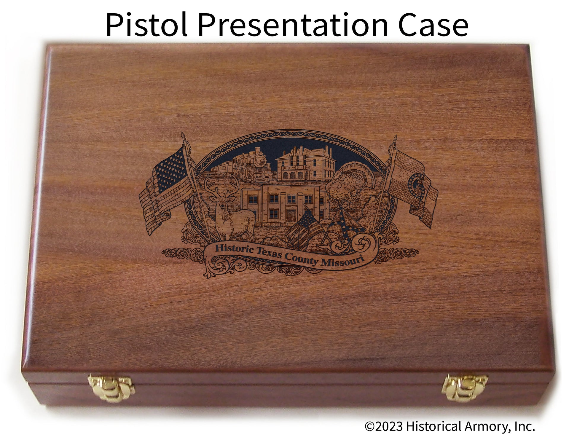Texas County Missouri Engraved .45 Auto Ruger 1911 Presentation Case