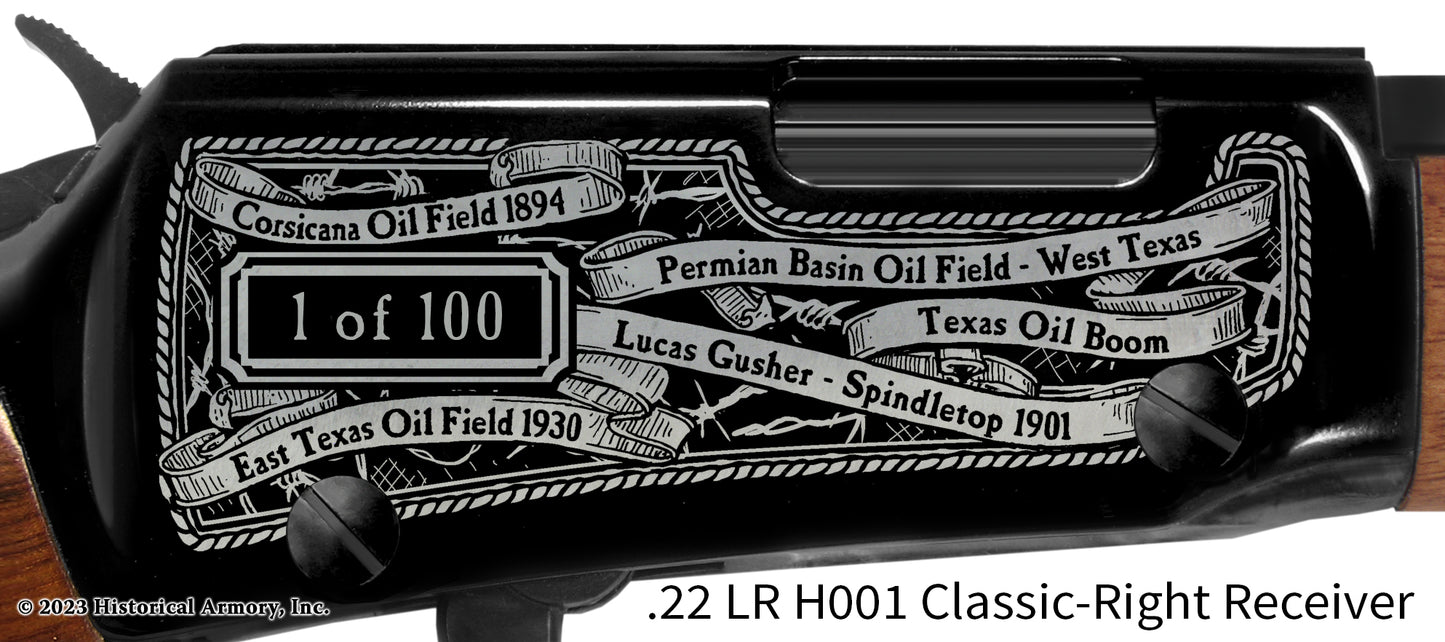 Texas State Oil & Gas Tribute Limited Edition Henry .22 LR Engraved Rifle