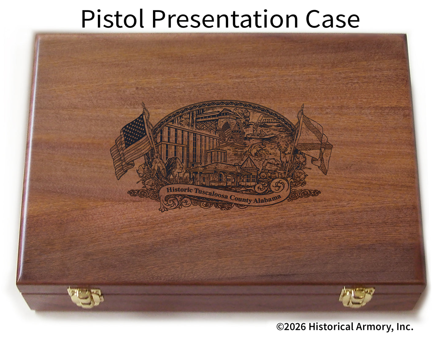 Tuscaloosa County Alabama Engraved .45 Auto Ruger 1911 Presentation Case