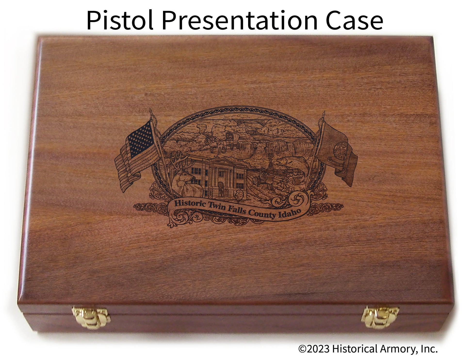 Twin Falls County Idaho Engraved .45 Auto Ruger 1911 Presentation Case