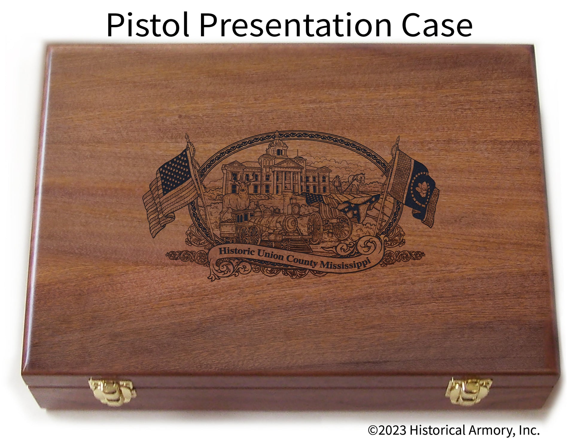 Union County Mississippi Engraved .45 Auto Ruger 1911 Presentation Case