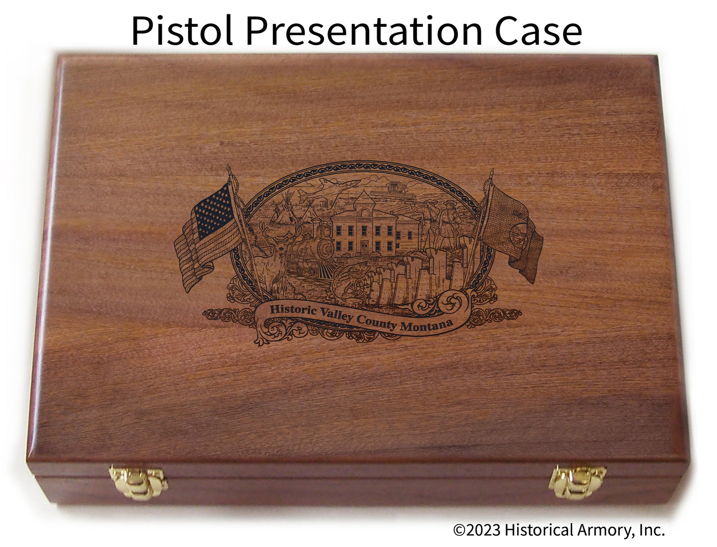 Valley County Montana Engraved .45 Auto Ruger 1911 Presentation Case