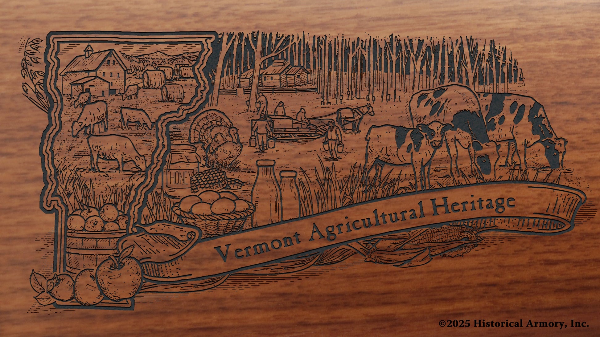 Vermont Agricultural Heritage Engraved Rifle Buttstock