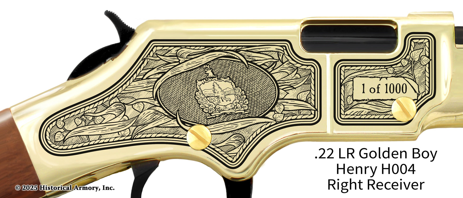 Vermont Agricultural Heritage Engraved Henry Golden Boy Rifle