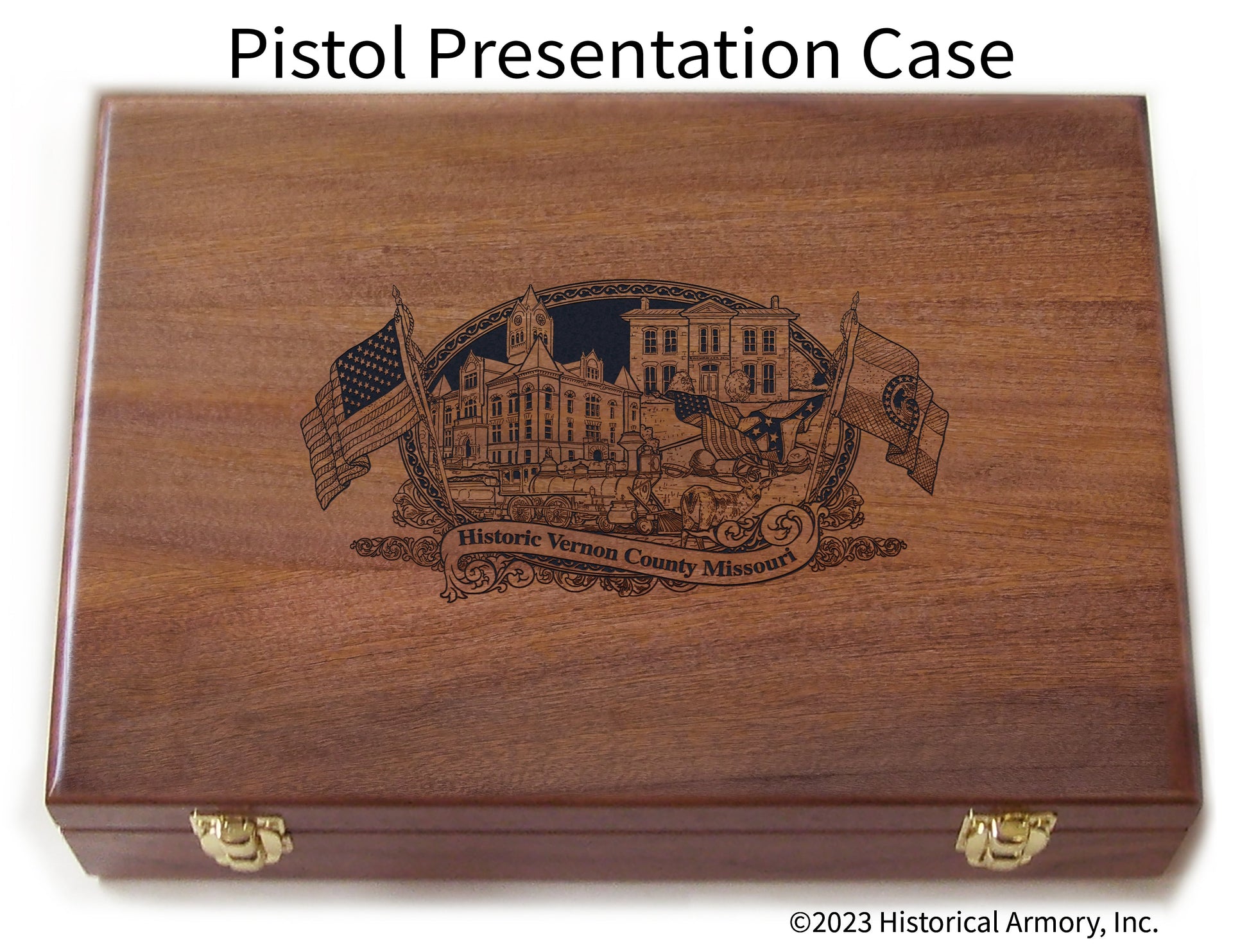 Vernon County Missouri Engraved .45 Auto Ruger 1911 Presentation Case