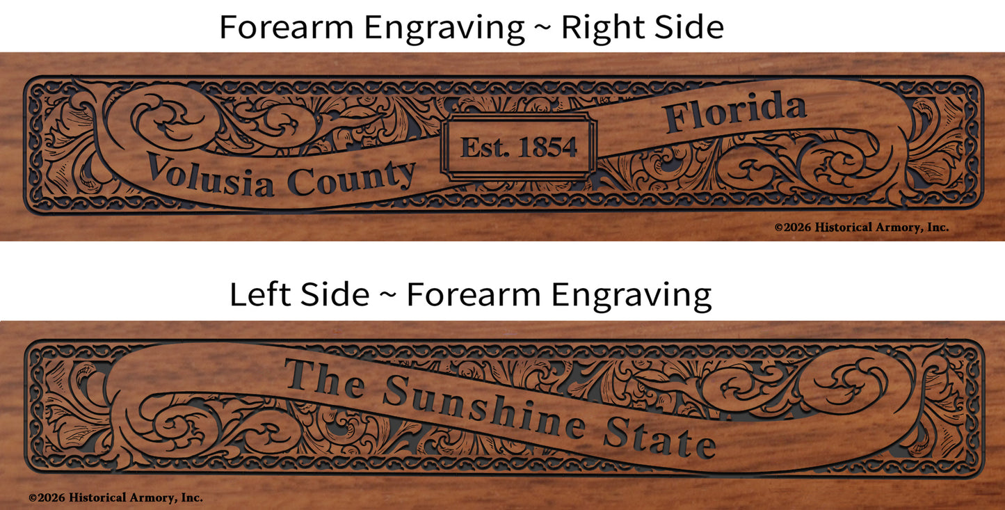 Volusia County Florida Engraved Rifle Forearm