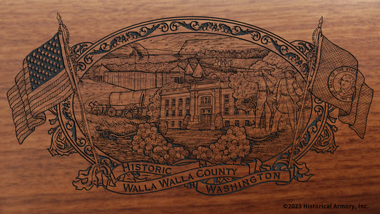 Walla Walla County Washington Engraved Rifle