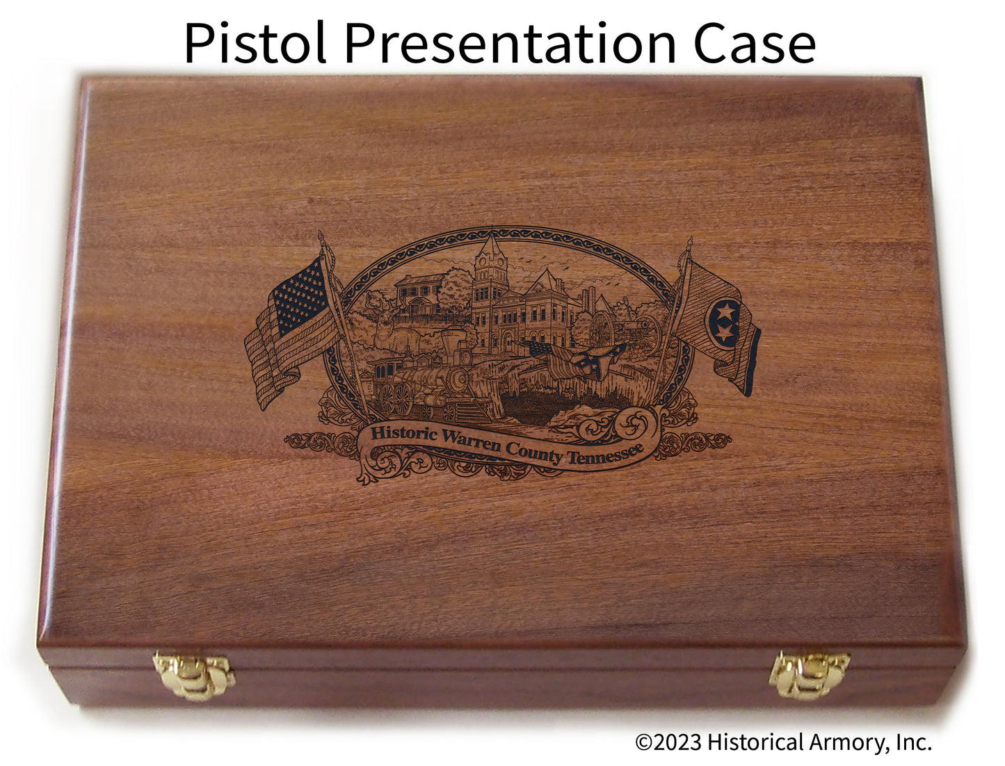 Warren County Tennessee Engraved .45 Auto Ruger 1911 Presentation Case