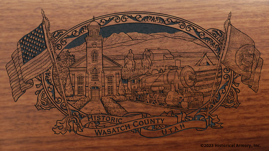 Wasatch County Utah Engraved Rifle