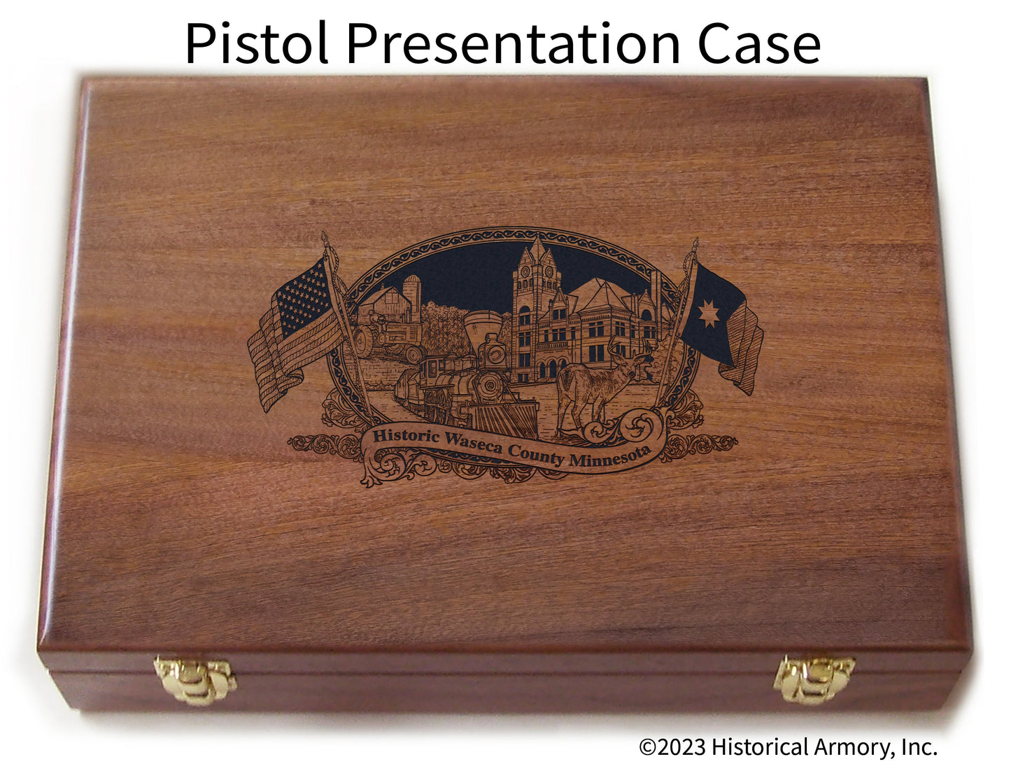 Waseca County Minnesota Engraved .45 Auto Ruger 1911 Presentation Case