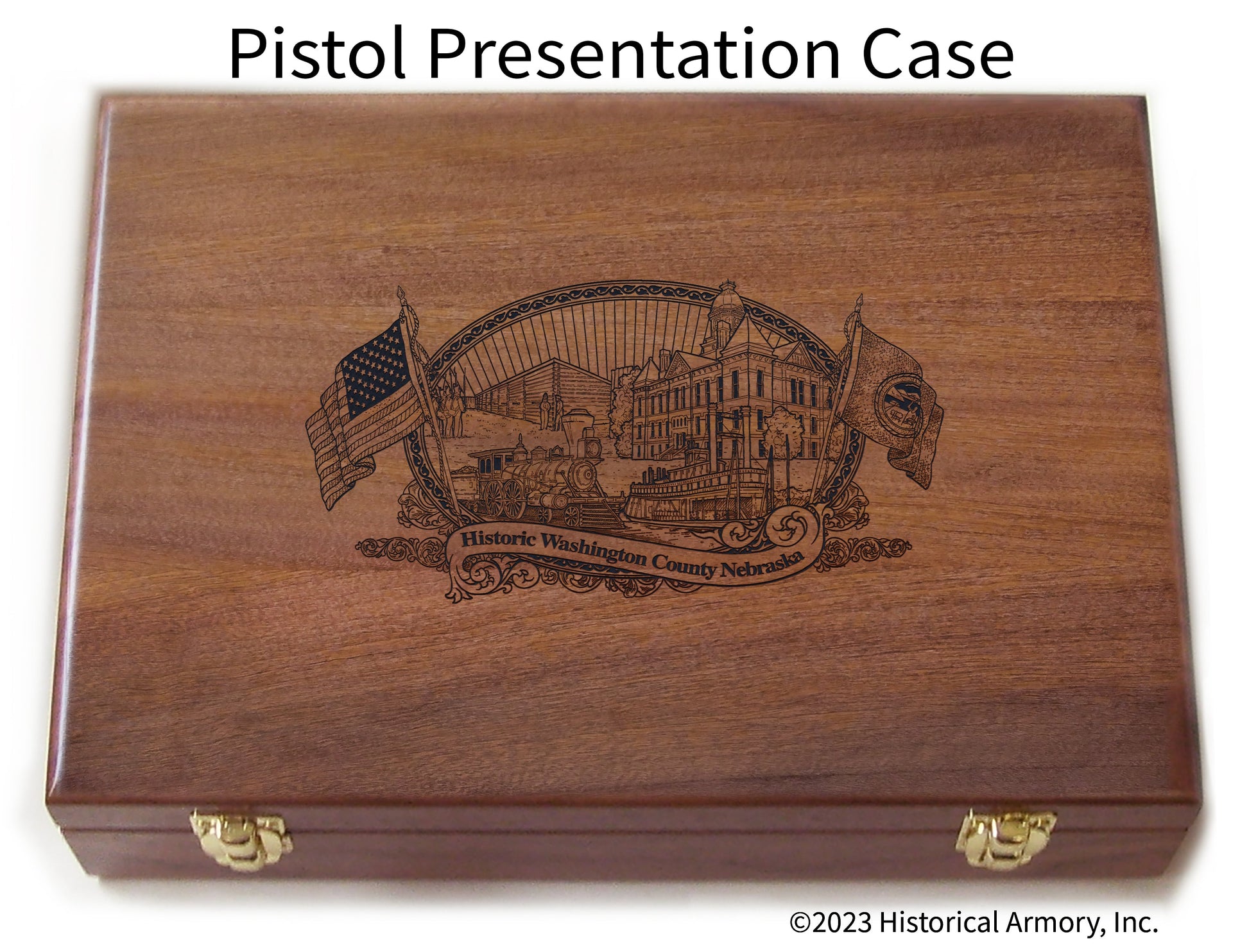 Washington County Nebraska Engraved .45 Auto Ruger 1911 Presentation Case