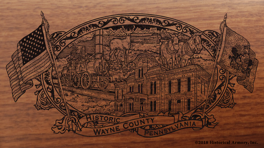 Wayne County Pennsylvania Engraved Rifle