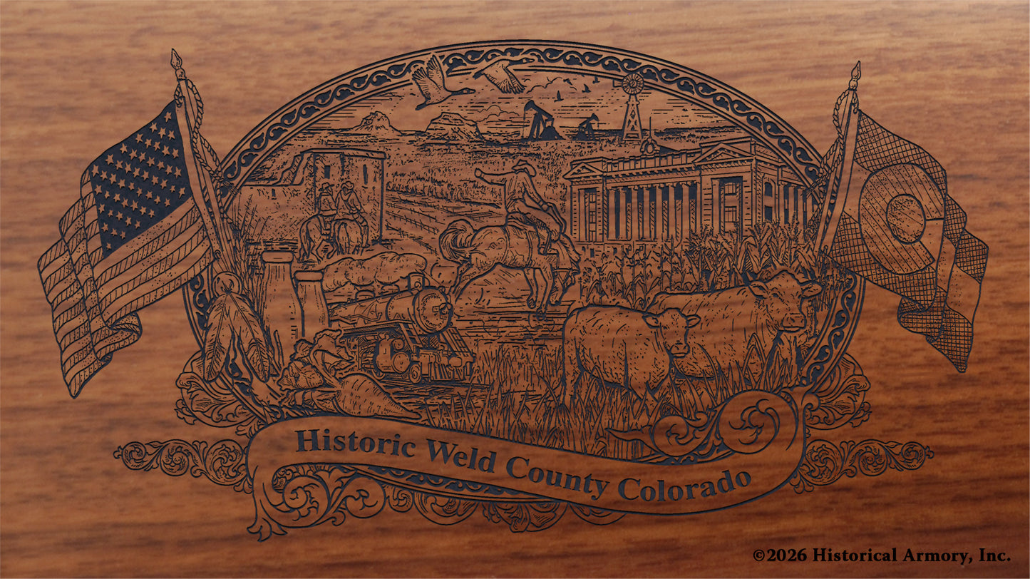 Weld County Colorado Engraved Rifle Buttstock