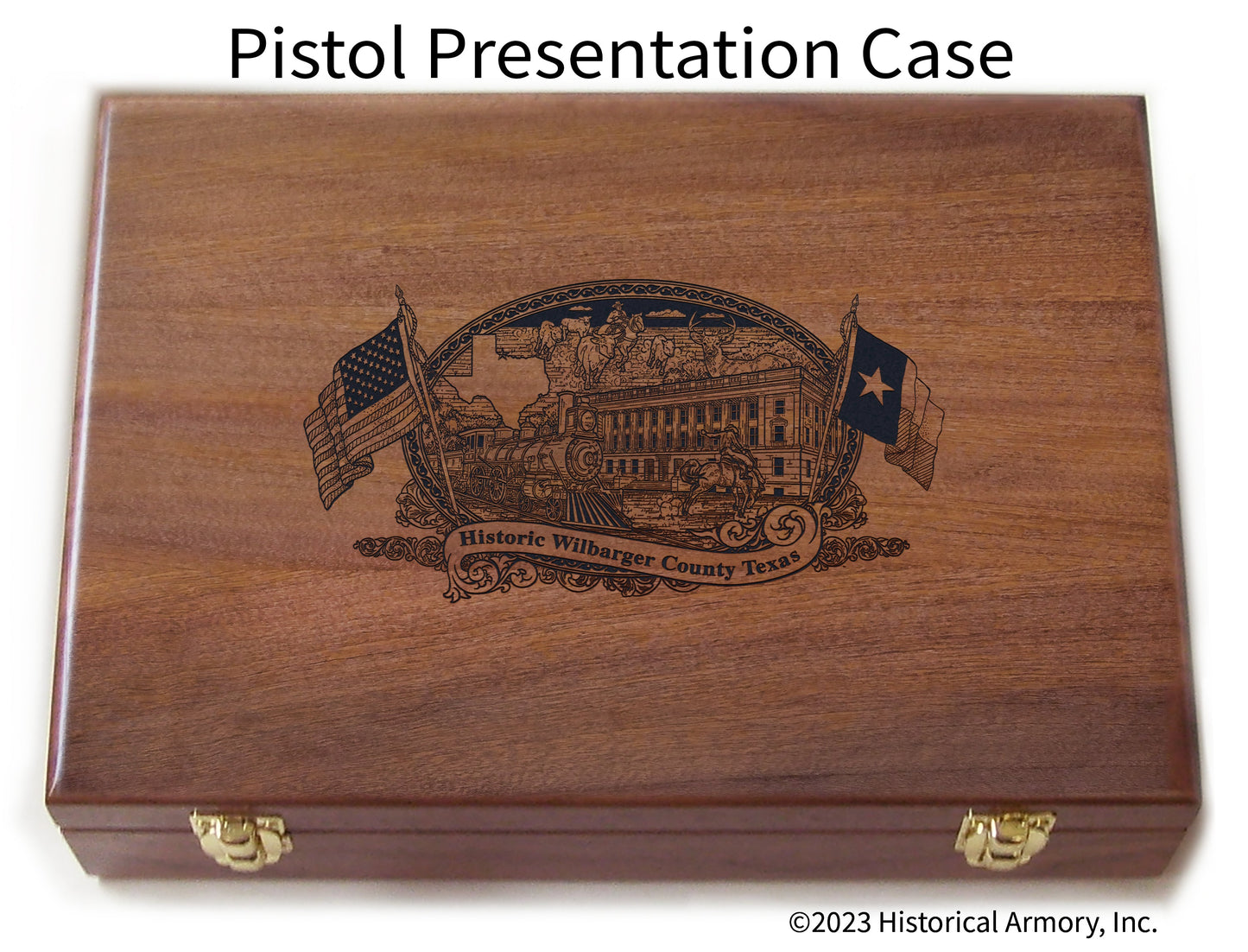 Wilbarger County Texas Engraved .45 Auto Ruger 1911 Presentation Case