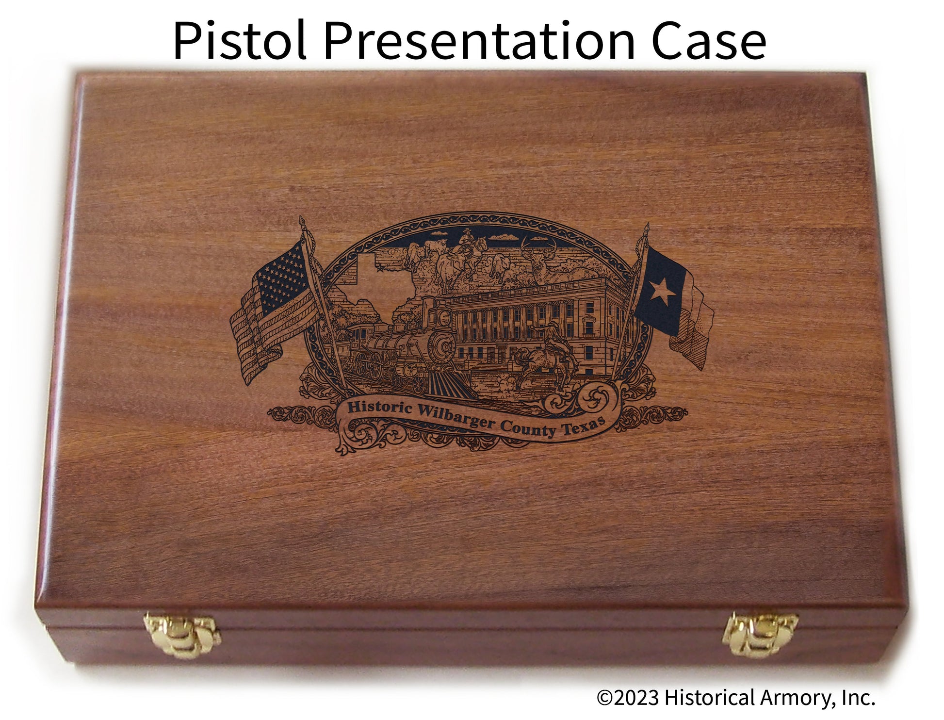 Wilbarger County Texas Engraved .45 Auto Ruger 1911 Presentation Case