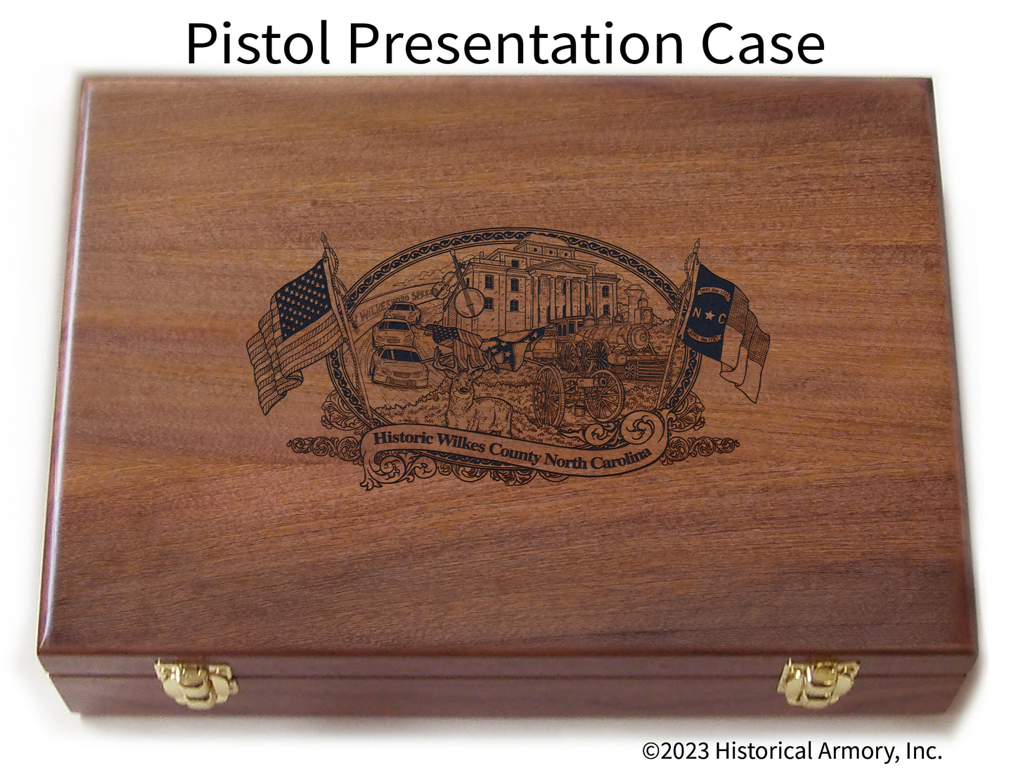 Wilkes County North Carolina Engraved .45 Auto Ruger 1911 Presentation Case