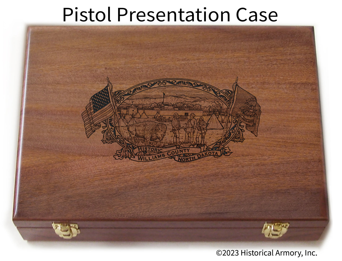 Williams County North Dakota Engraved .45 Auto Ruger 1911 Presentation Case