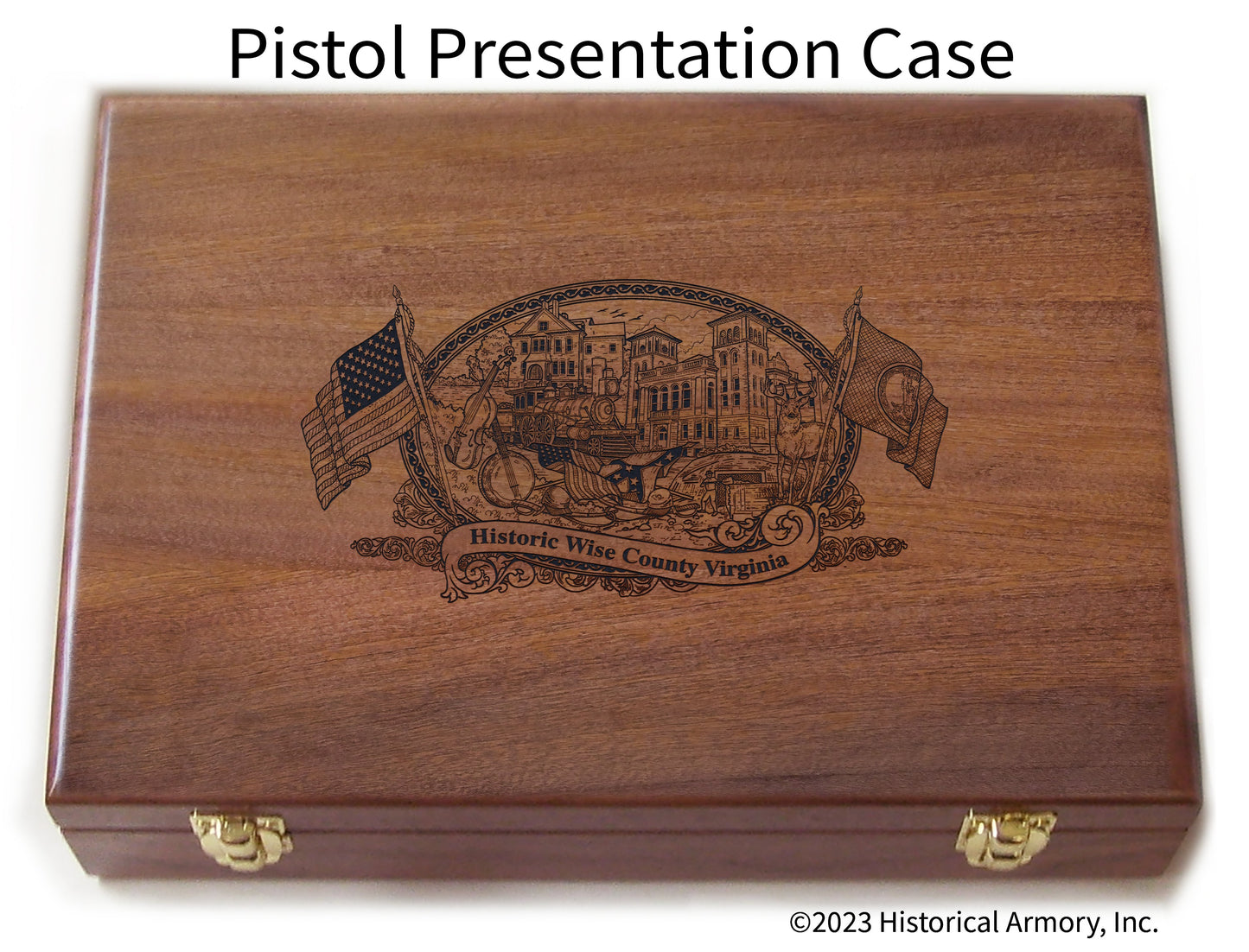 Wise County Virginia Engraved .45 Auto Ruger 1911 Presentation Case