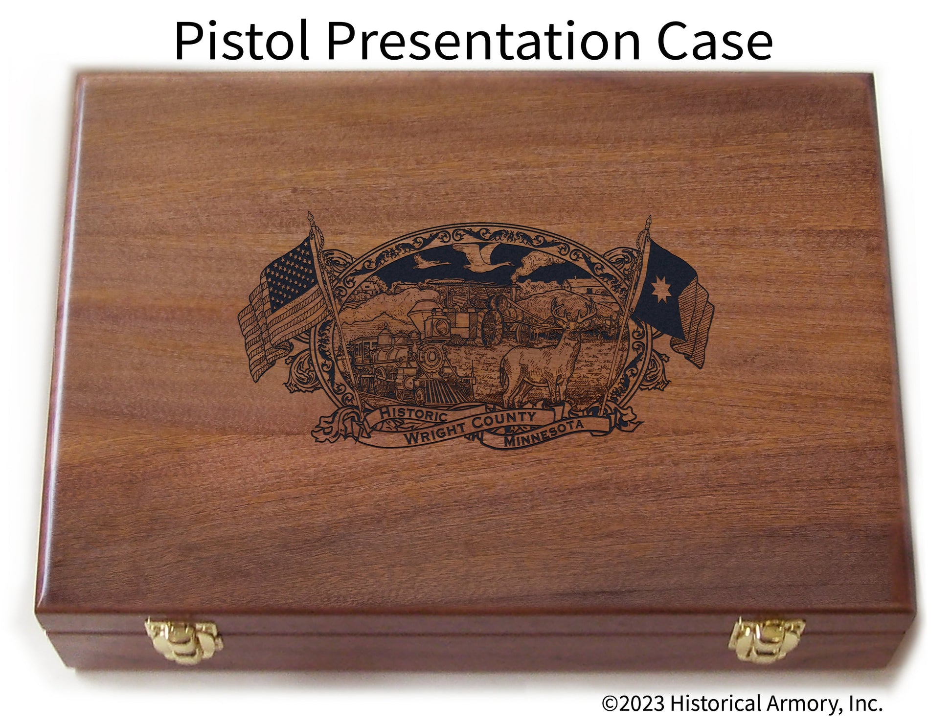 Wright County Minnesota Engraved .45 Auto Ruger 1911 Presentation Case