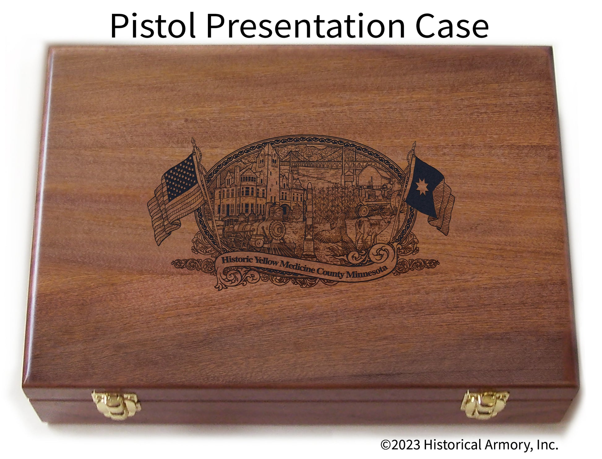 Yellow Medicine County Minnesota Engraved .45 Auto Ruger 1911 Presentation Case