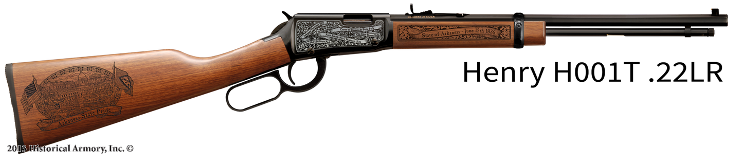 Arkansas State Pride Engraved H00T Henry Rifle