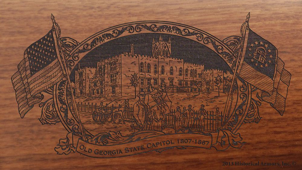 Baldwin county georgia engraved rifle buttstock