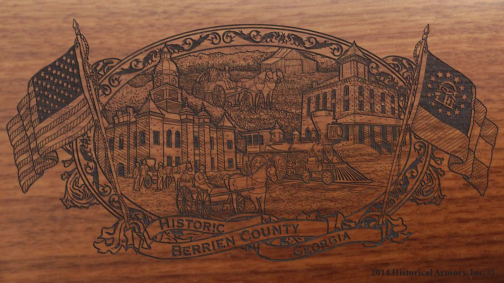 Berrien county georgia engraved rifle buttstock
