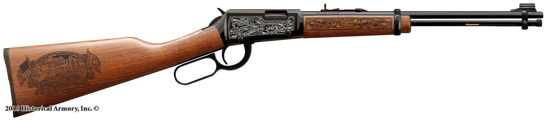 Clinton county kentucky engraved rifle H001