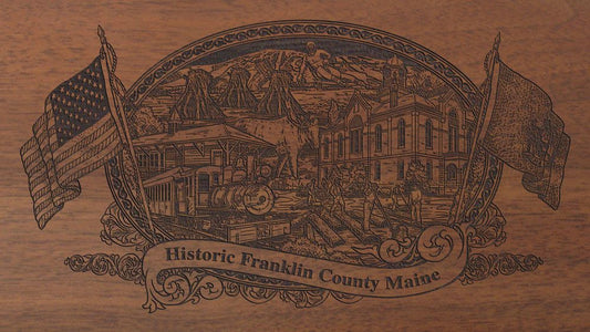 Franklin county maine engraved rifle buttstock 