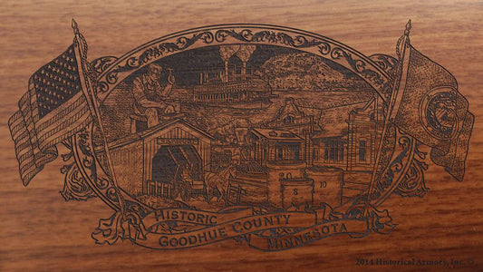 Goodhue county minnesota engraved rifle buttstock
