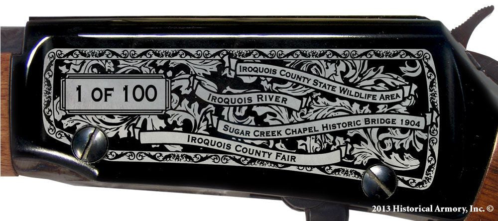 Iroquois county illinois engraved rifle H001 Receiver