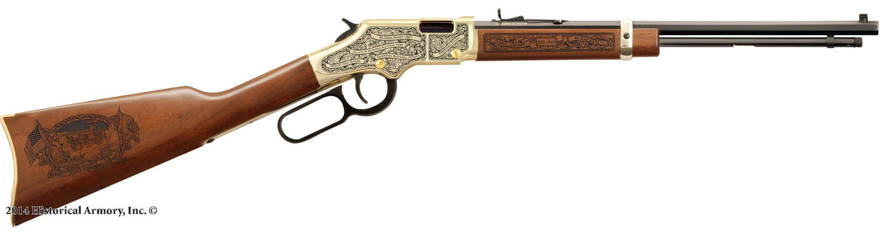 Itasca county minnesota engraved rifle H004